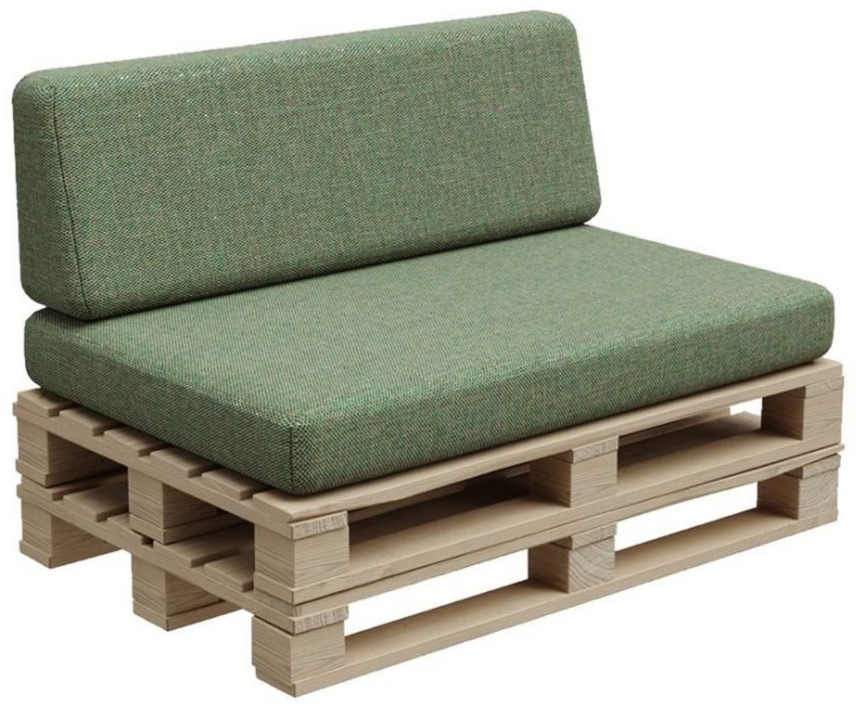 Gutekissen®, Palettenkissen, Palletenpolster, Gartenkissen, Palettenauflagen, Sofa, Kissen, Polster, Auflagen Indoor Outdoor PFBG (Set (120x80 + 120x35), Pistazie) Bild 1