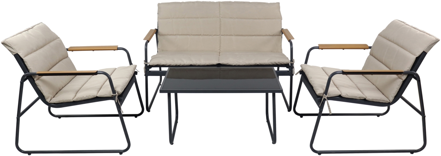 VCM Gartenmöbel-Set Sitzkissen 920577 Creme H. 76 x B. 222 x T. 119 cm Bild 1