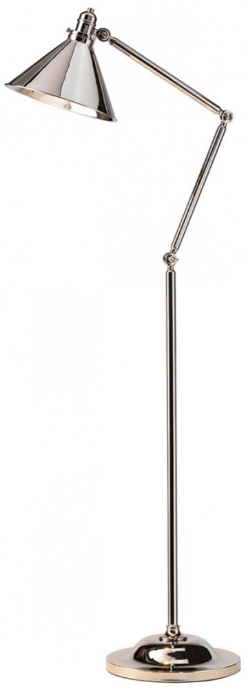 Stehlampe, Stahl, Nickel, H 167,3 cm Bild 1