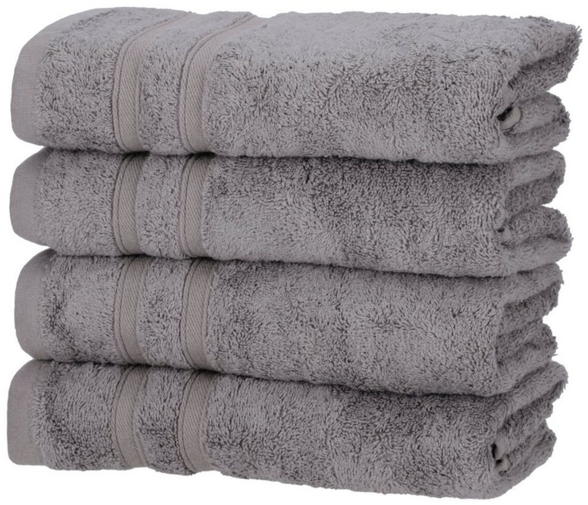 Hometex Premium Textiles Handtuch in nachhaltiger Premium Qualität 450 g/m², 4er Handtücher, Kuschelig weich und sehr saugfähig, Extra flauschige Hotel-Qualität Bild 1