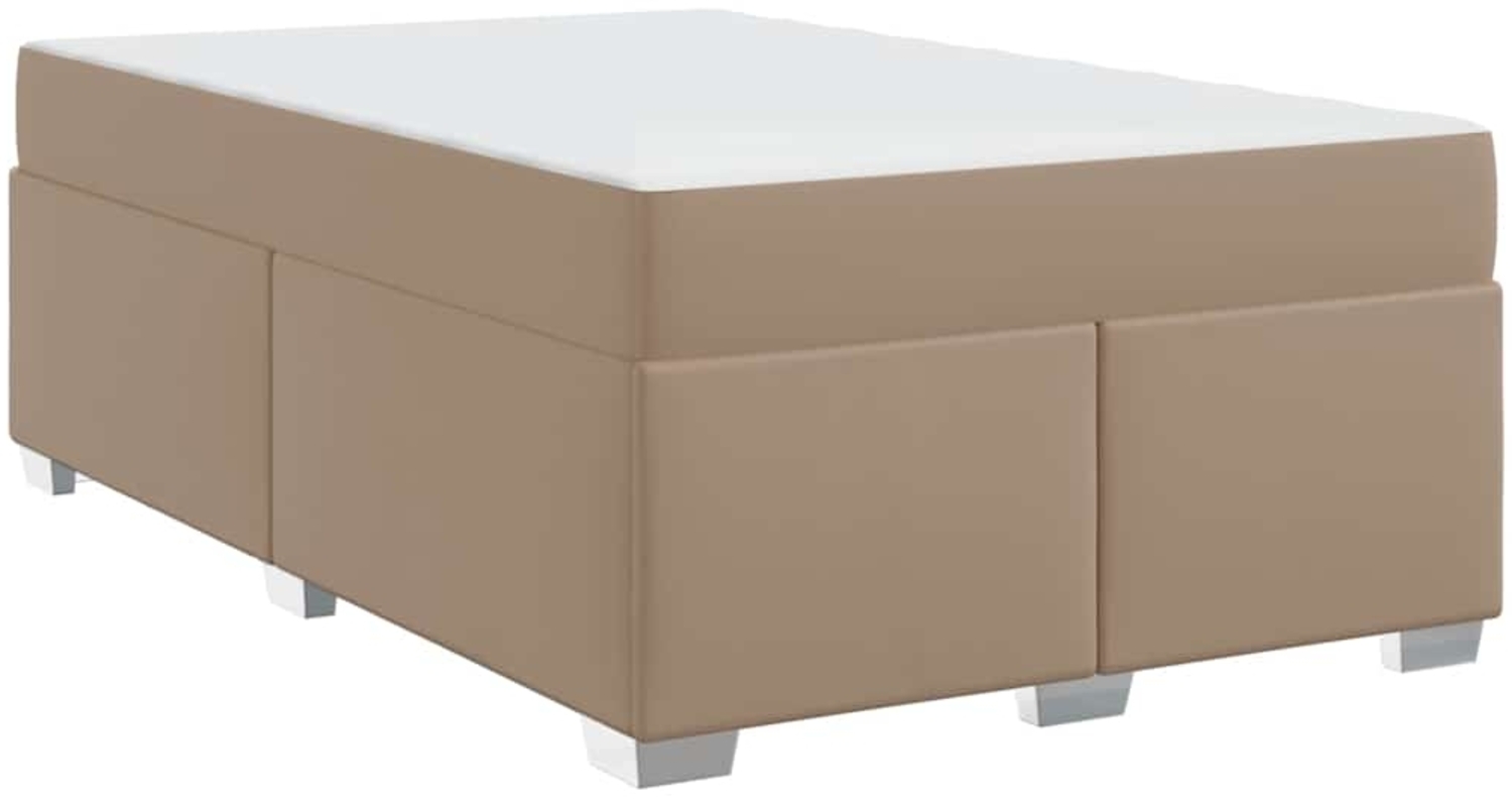 vidaXL Bettrahmen mit Matratze Cappuccino 120 x 190 cm Stoff 3399233 Bild 1