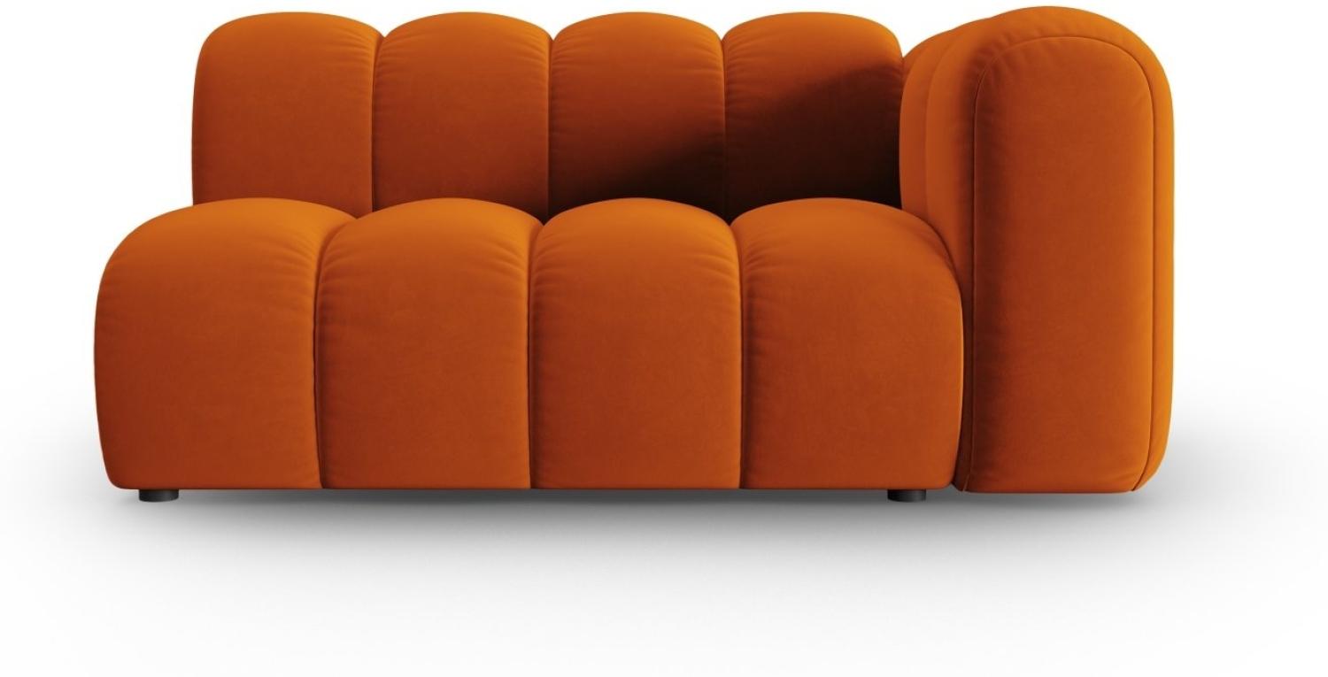 Micadoni Modulares Sofa Lupine 2-Sitzer Rechts Samtstoff Terrakotta Bild 1