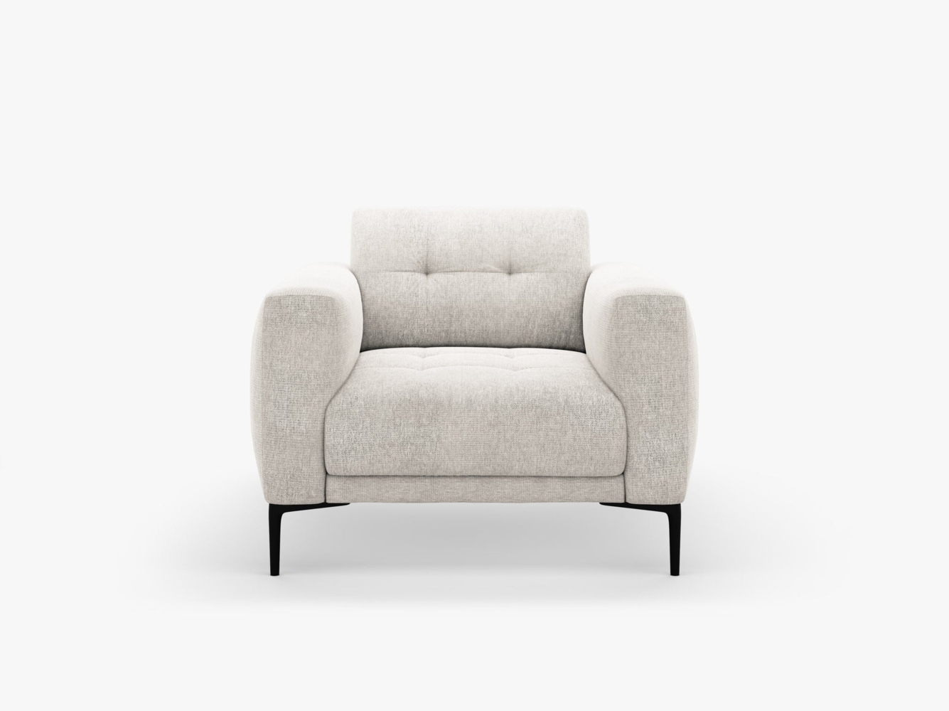 Micadoni Sessel Bemy 1-Sitzer Strukturierter Stoff Beige Bild 1