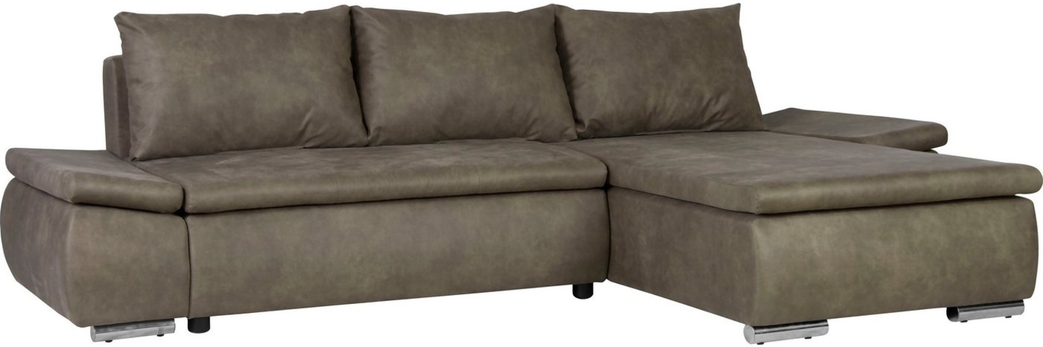 Home affaire Ecksofa Acra L-Form, mit Bettfunktion und Bettkasten, in Mattenoptik Bild 1