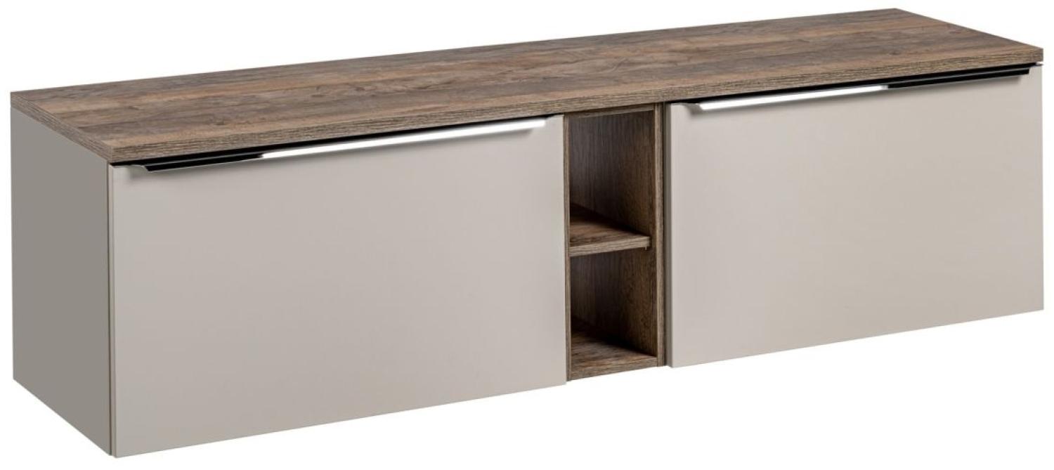 Waschtischunterschrank 3-tlg AKAN 180cm Taupe ohne Waschtisch Bild 1