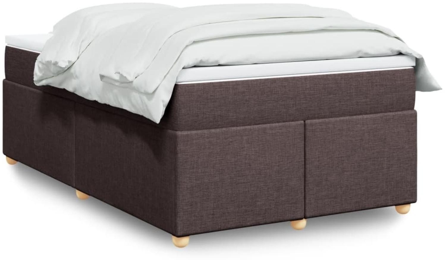 vidaXL Boxspringbett mit Matratze Dunkelbraun 120x190 cm Stoff 3285362 Bild 1