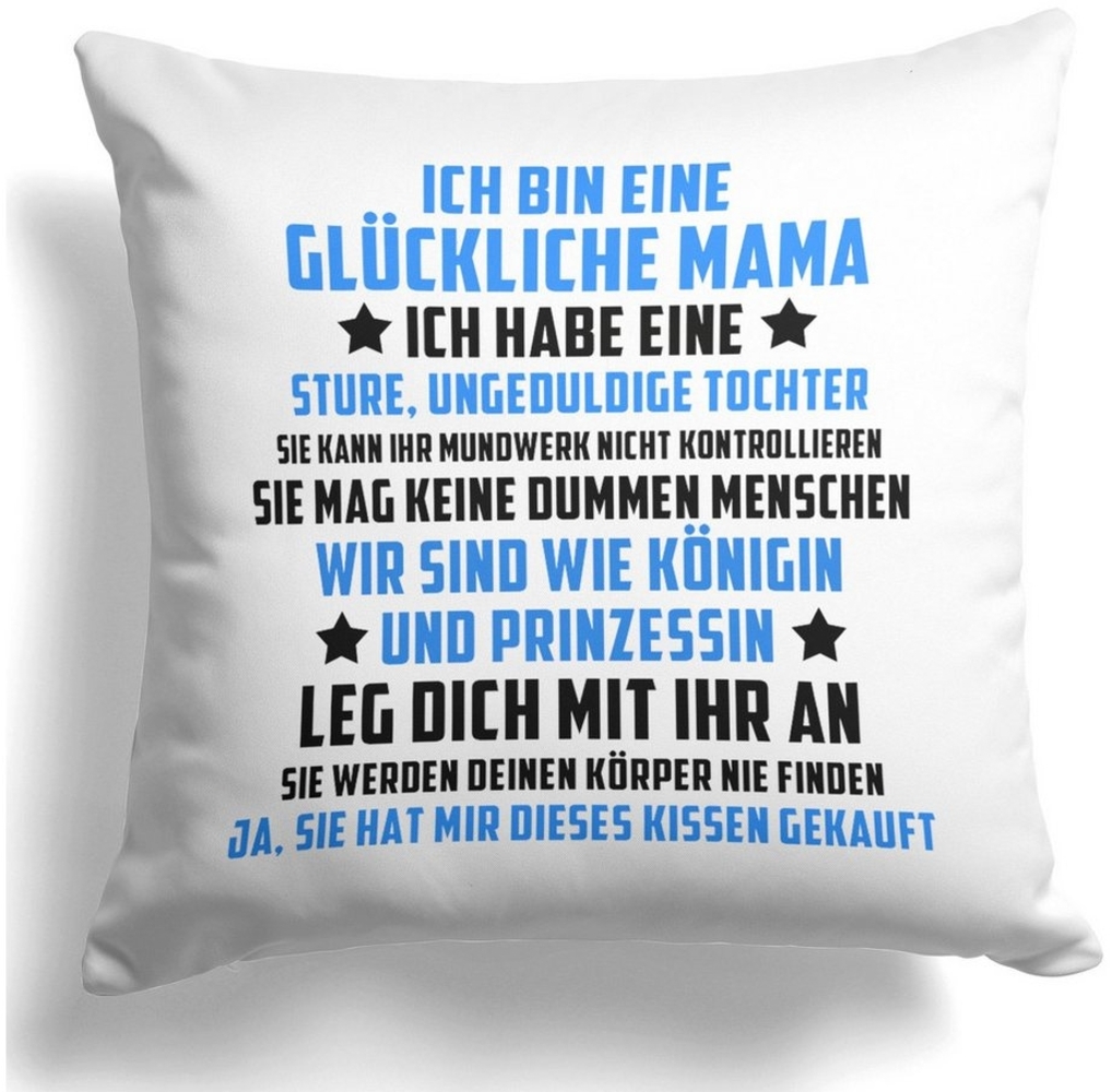 22Feels Dekokissen Mama Geschenk v Tochter Mutter Muttertag Geburtstag Weihnachten Frauen, Deko mit Persönlichkeit Bild 1