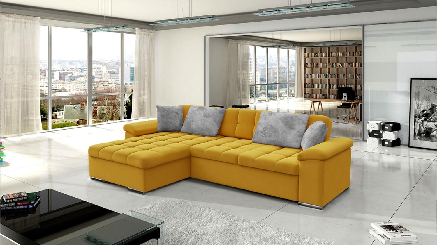 Ecksofa Diana Premium, Seite: Links, Farbe: Otusso 14 + Otusso 14 + Sorriso 04 Bild 1