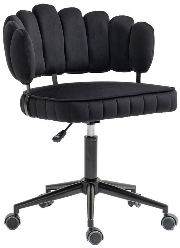 OKWISH Bürostuhl Ergonomischer Samtbürostuhl, 360° drehbar, Blumenblatt-Design (Schreibtischstuhl Loungesessel Relaxsessel Polsterstuhl, höhenverstellbar), geeignet für Stilbewusste und Komfortliebhaber Bild 1