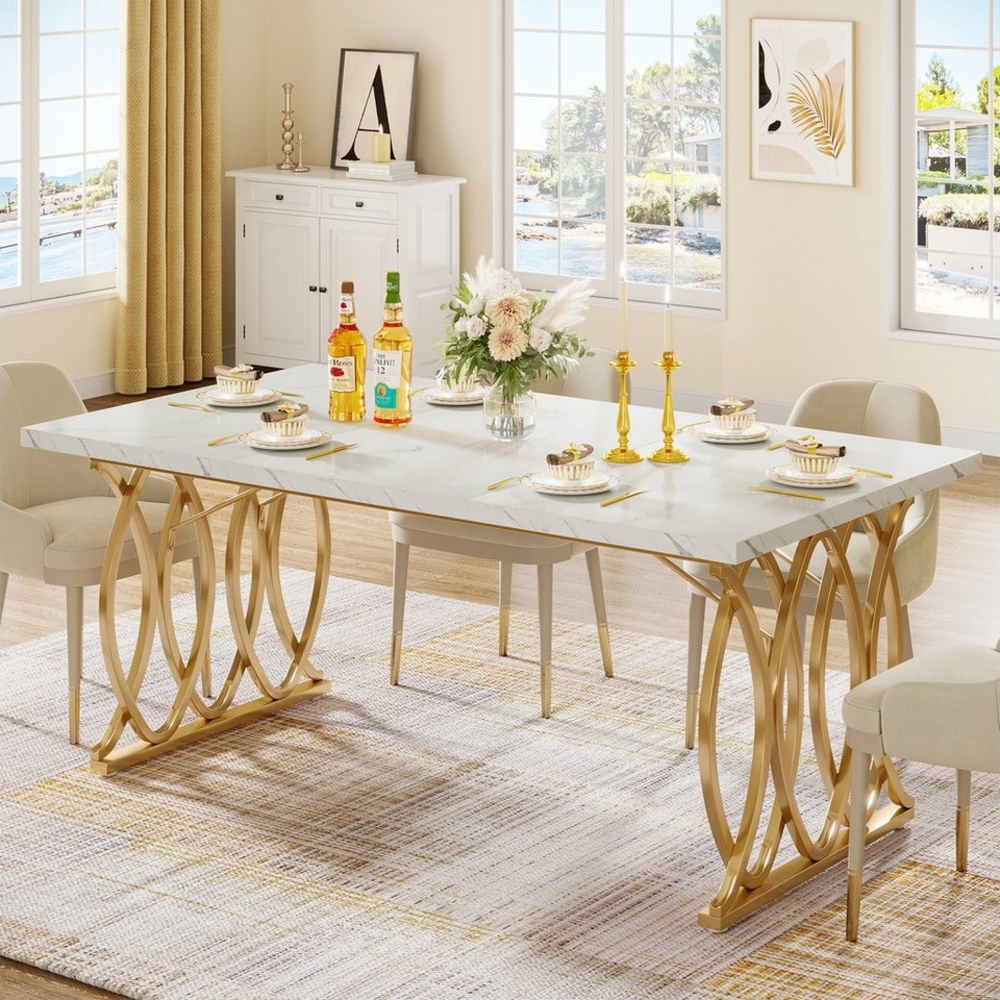 Tribesigns Esstisch Moderner Esstisch für 6 Personen, Tisch Wohnzimmer Bild 1