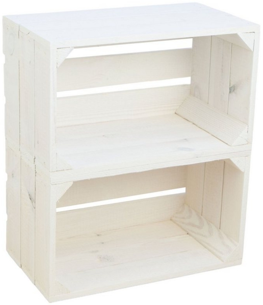 Kistenkolli Altes Land Allzweckkiste Regalkiste "Hilde" weiß ohne Bild 1