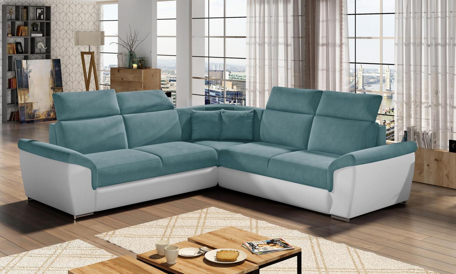 Wohnideebilder Federico Blau Ecksofas & Eckcouches Fed_09 Bild 1