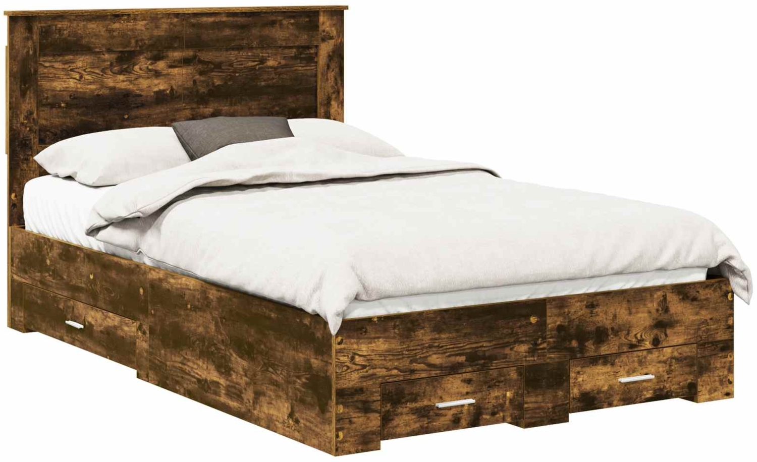 vidaXL Bettgestell mit Schubladen mit Kopfteil Holzwerkstoff 3410330 Bild 1