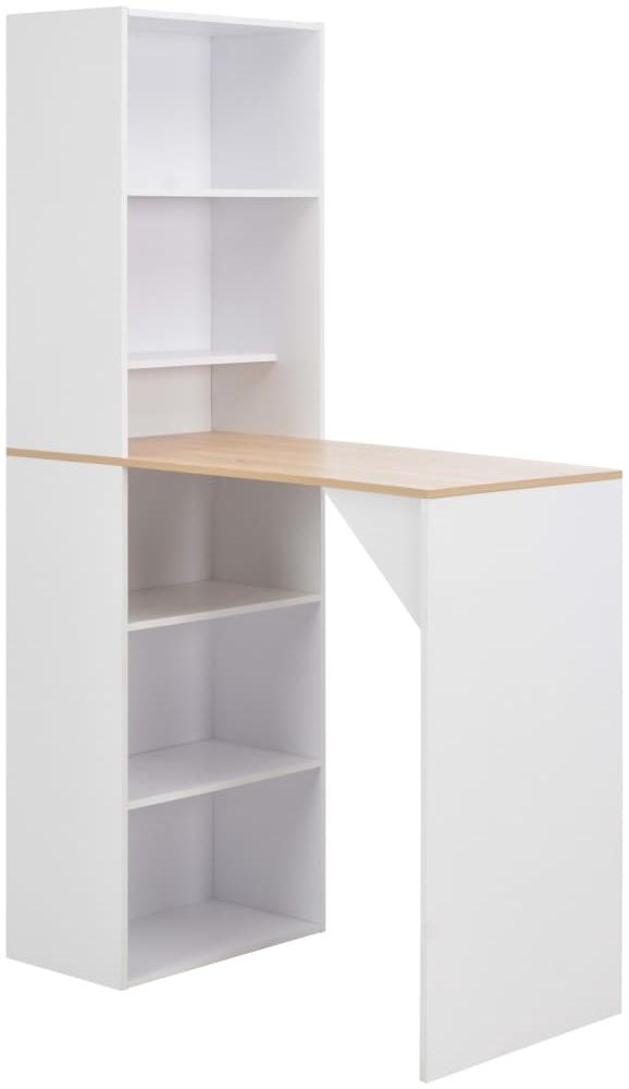 vidaXL Bartisch mit Schrank Weiß 115 x 59 x 200 cm [280230] Bild 1