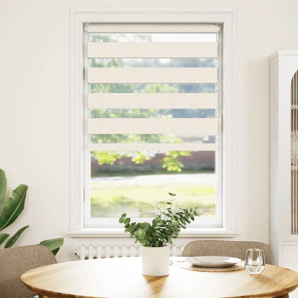 vidaXL Zebrarollo Marmorbeige 85x150 cm Stoffbreite 80,9 cm Polyester 4014648 Bild 1