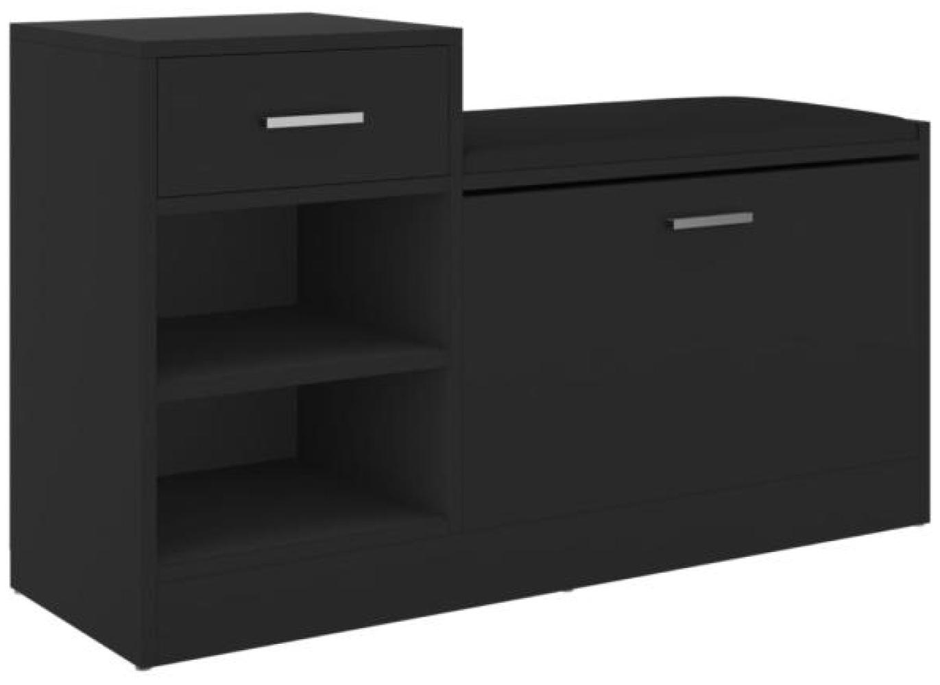 vidaXL Schuhbank Schwarz 94,5x31x57 cm Holzwerkstoff 326742 Bild 1