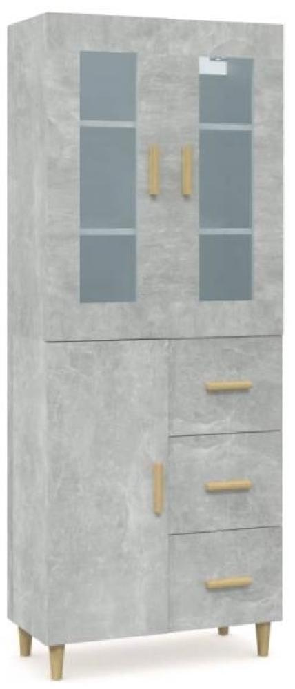 Highboard Betongrau 69,5 x 34 x 180 cm Holzwerkstoff [3114879] Bild 1
