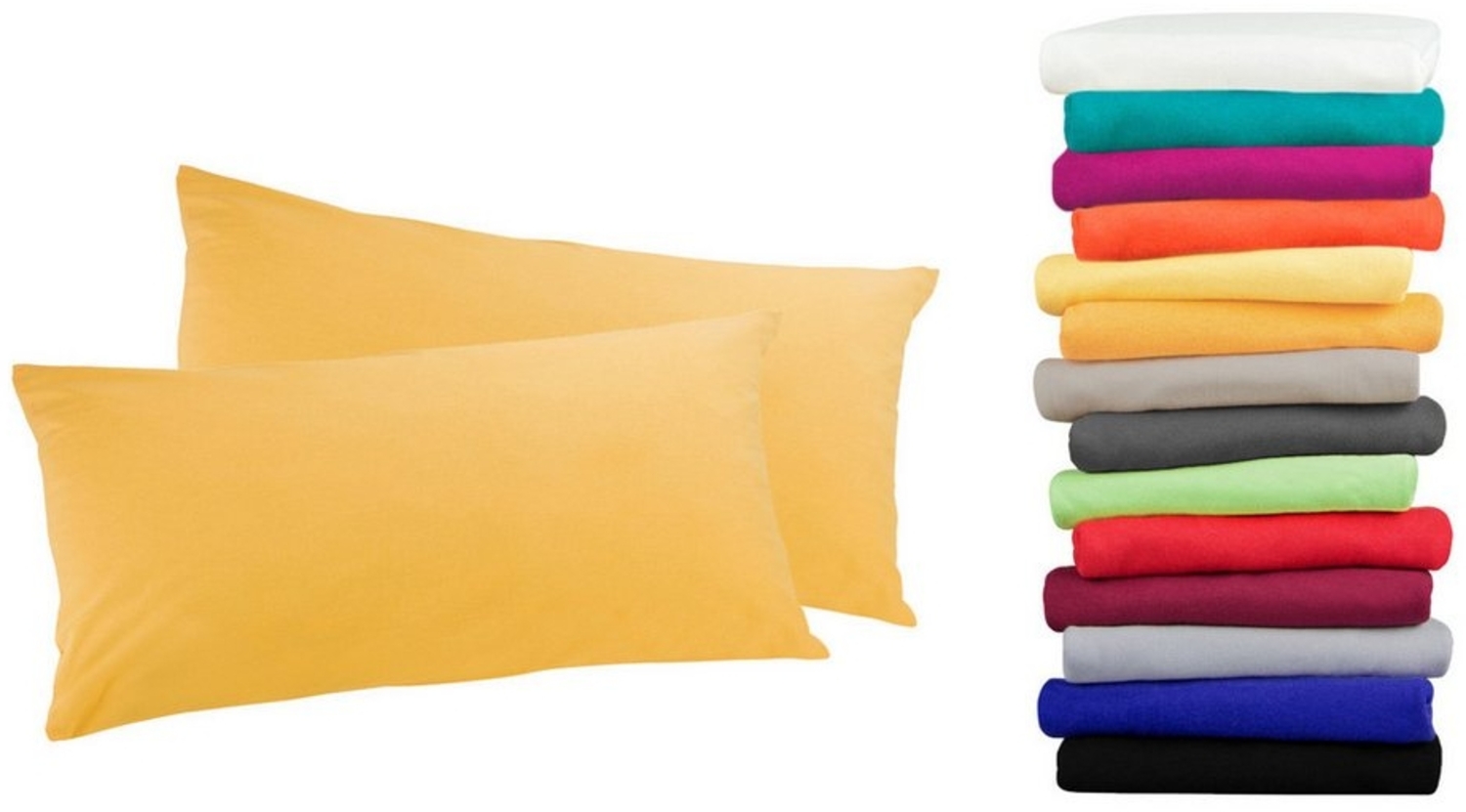MOON Heimtextilien Kissenbezug / Seitenschläferkissenbezug 2er Pack MOON-Luxury Linon 100% Baumwolle, Linon Bild 1