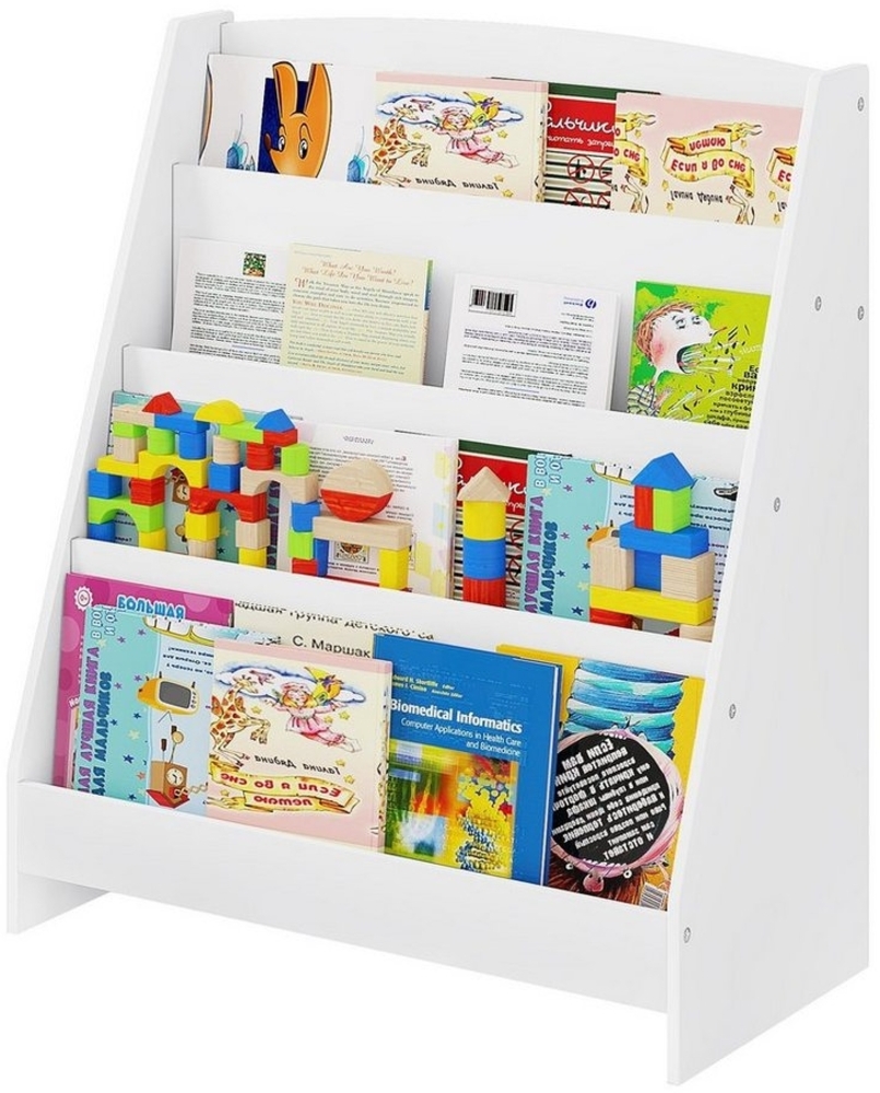 EUGAD Kinderregal, 1-tlg, Bücherregal mit 4 offenen Fächer aus MDF Bild 1