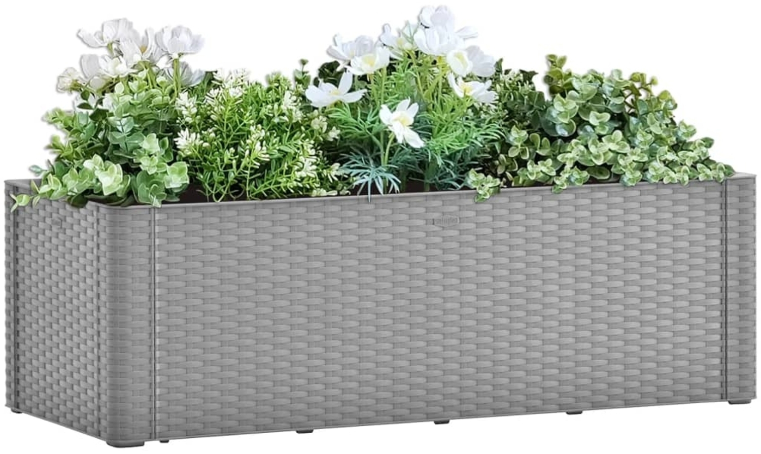 vidaXL Garten-Hochbeet mit Selbstbewässerungssystem Grau 100x43x33 cm 317576 Bild 1