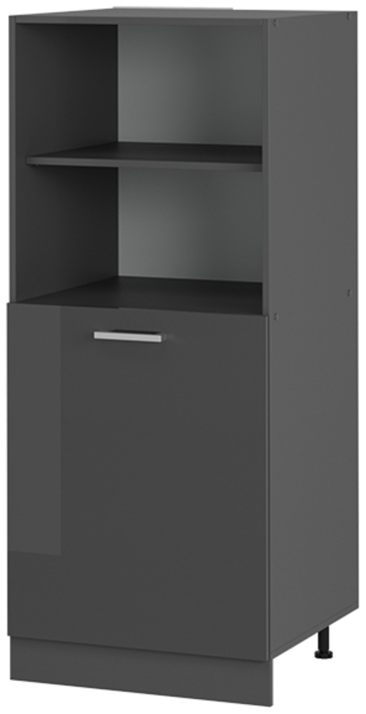 Herdumbauschrank R-Line Anthrazit Hochglanz 60 cm Vicco Bild 1