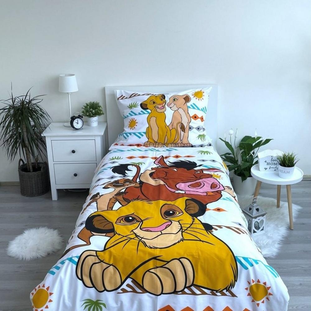 Disney The Lion King Bettwäsche Disney König der Löwen Bettwäsche Kopfkissen Bettdecke für 135/140x200, 100% Baumwolle, 2 teilig Bild 1