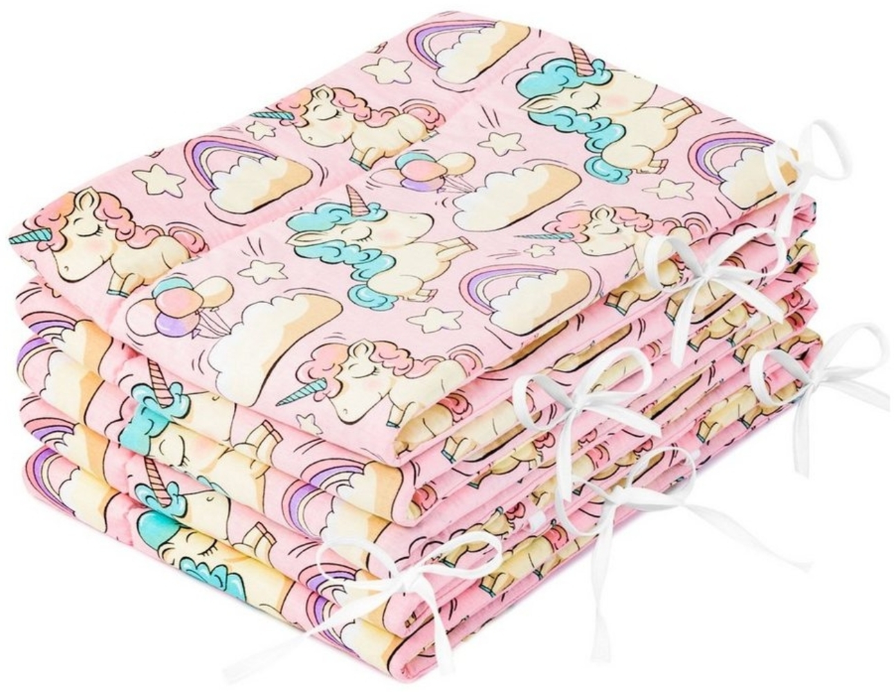 Amilian Bettnestchen Bettumrandung (Made in EU) 420x30 cm - für Babybett 140x70 cm geeignet, (140 x 70 cm geeignet (rundherum) mit Kantenschutz, Nestchen), Umrandungen Bild 1