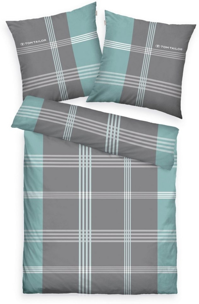 TOM TAILOR HOME Bettwäsche Ole in Gr. 135x200 oder 155x220 cm, Renforcé, 2 teilig, karierte Bettwäsche aus Baumwolle, mit Reißverschluss Bild 1