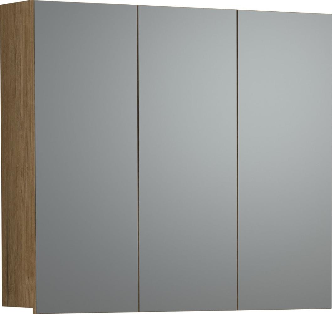 welltime Spiegelschrank Amrum (1-St) 3-Türiger Badspiegel mit Stauraum - (B/T/H) 90/20/80 cm Bild 1