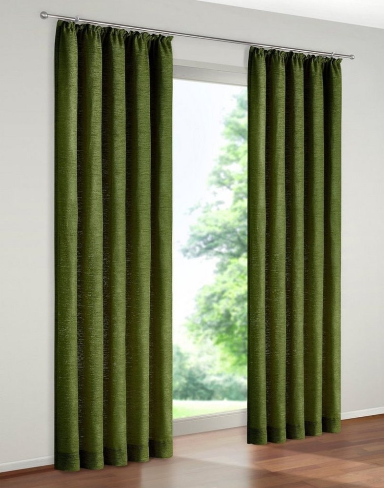 Wirth Vorhang Trondheim 328 g/m², Kräuselband (1 St), blickdicht, Chenille Bild 1