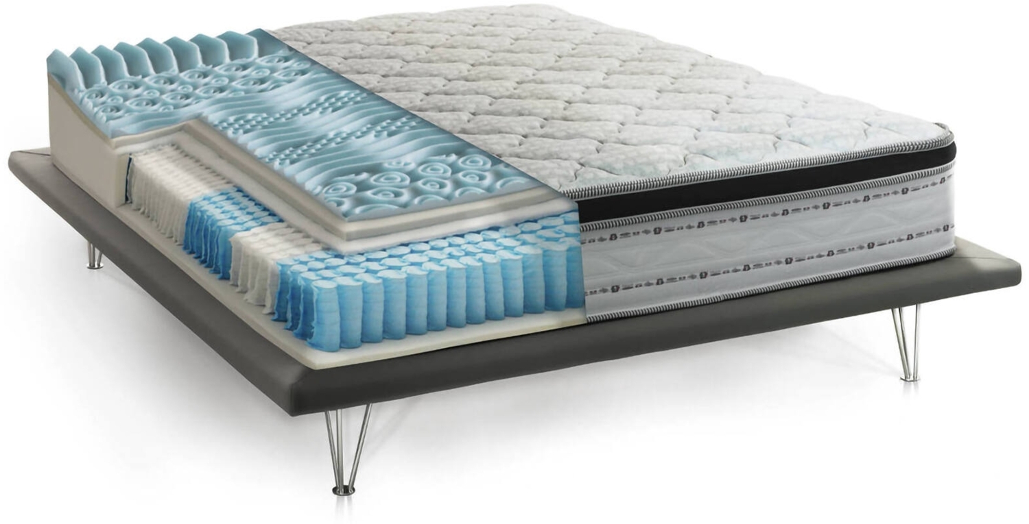 Dmora Doppelmatratze Lilia, abnehmbarer Bezug aus Memory Foam+Gel und Taschenfedern, 100 % Made in Italy, milbenhemmend und hypoallergen, 120 x 190 x 27 cm Bild 1