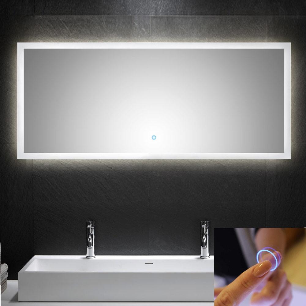 LED Spiegel 120cm mit Touch Bedienung B x H x T ca. : 120 x 65 x 3,2 cm Bild 1