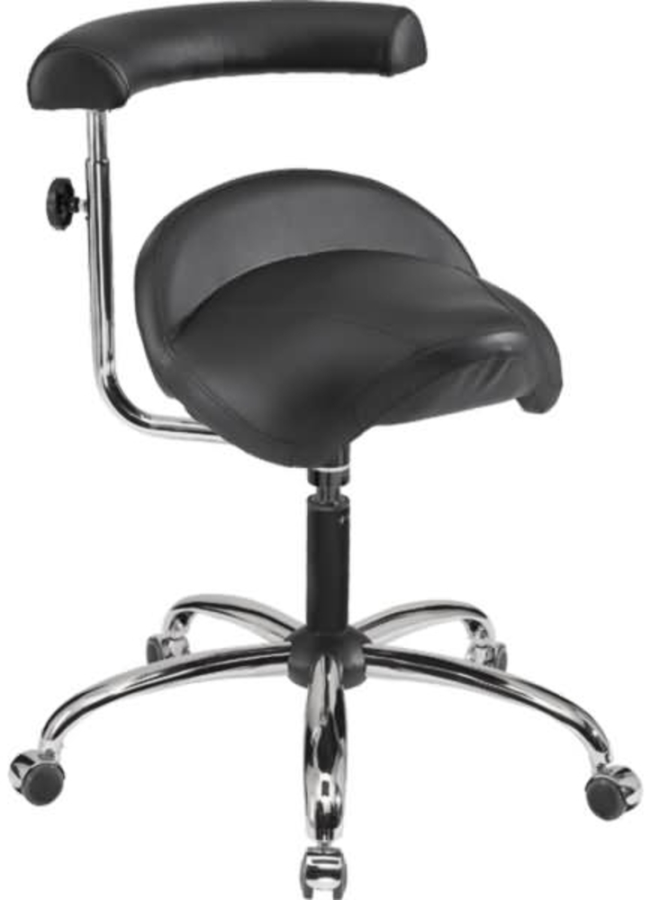 meychair Hocker 9703 A20-29-TR-Comfort-KL4 Rollen Arm schwarz Bild 1