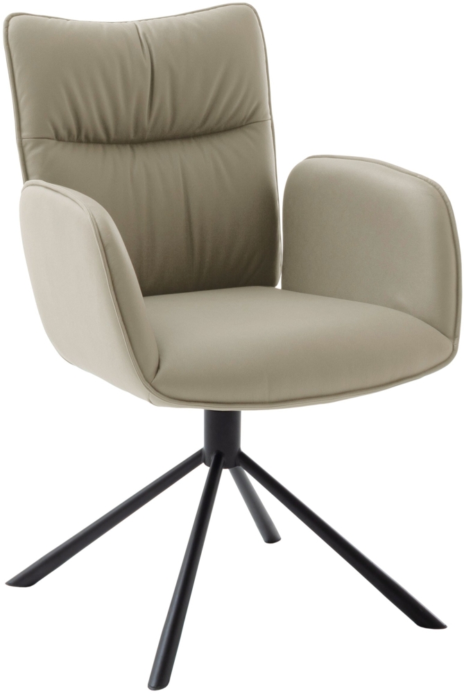 MARIN 4-Fuß Stuhl - 2er Set - Cappuccino / Mit Armlehnen Bild 1