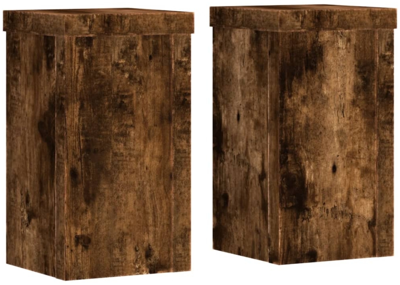 vidaXL Pflanzenständer 2 Stk. Räuchereiche 10 x 10 x 18 cm Holzwerkstoff 852883 Bild 1