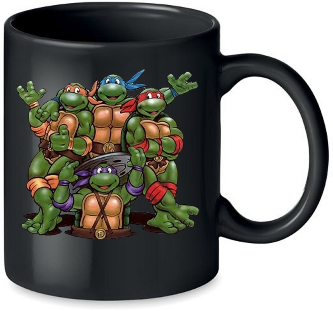 Blondie & Brownie Tasse Turtles Schildkröten Ninja Cartoon Retro Nerd, Keramik Bild 1