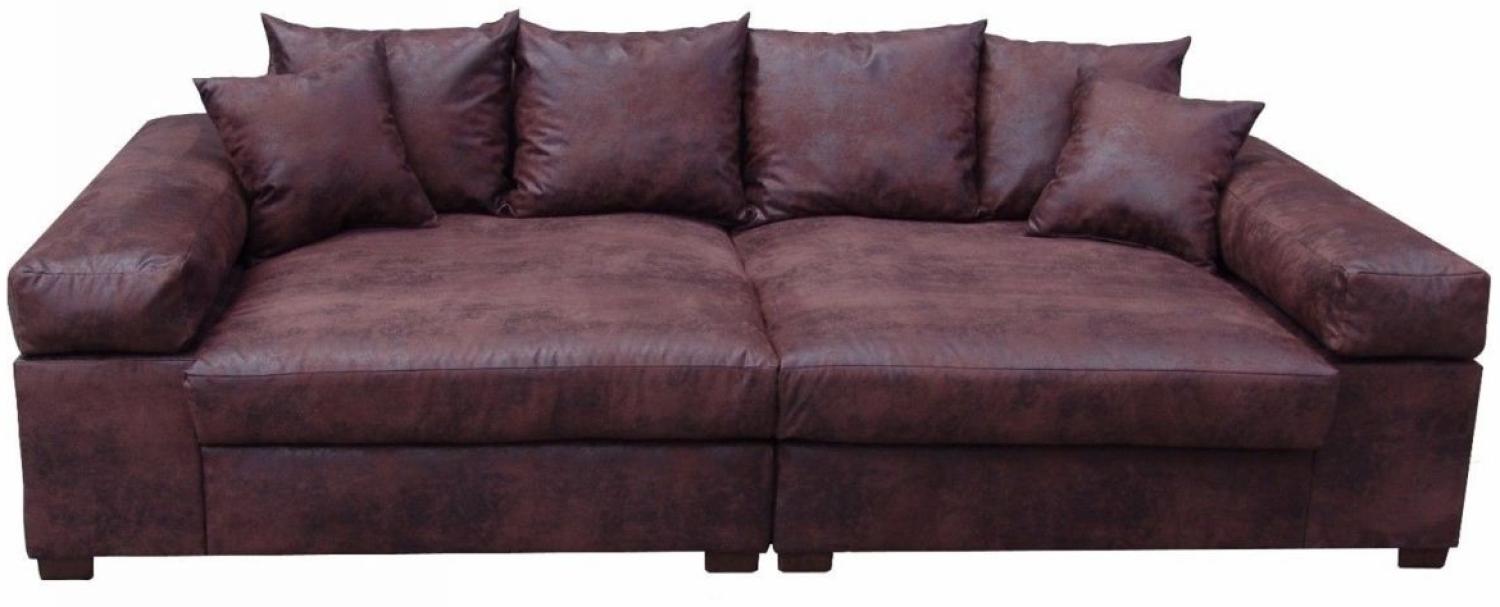 Big Sofa Couchgarnitur Megasofa Riesensofa GULIA -Gobi 4 Vintage-Braun Bild 1