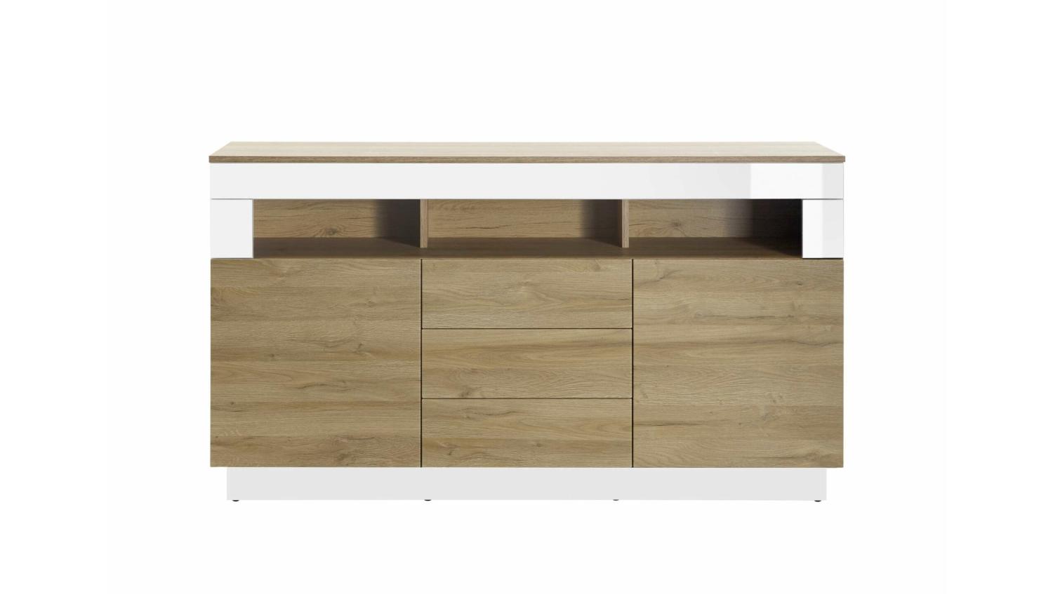 Stylefy Keymen II Sideboard Weiß Hochglanz Bild 1