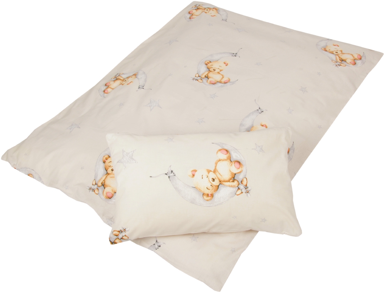 Kinder Betten-Set inkl. Bettwäsche 2-tlg ( 100x135cm / 40x60cm ) Bettdecken Set, Bettbezug aus 100% Baumwolle - Steppbett waschbar bei 95°C Bild 1