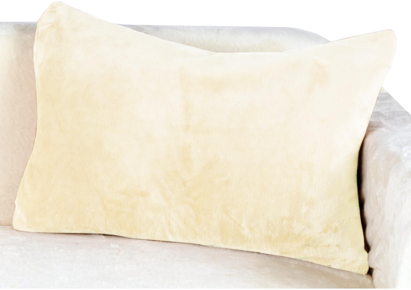Kissenhülle Kuschel "Celina", in der Größe "40 x 60cm" - Champagner - Kissenbezug mit Reißverschluss Bild 1