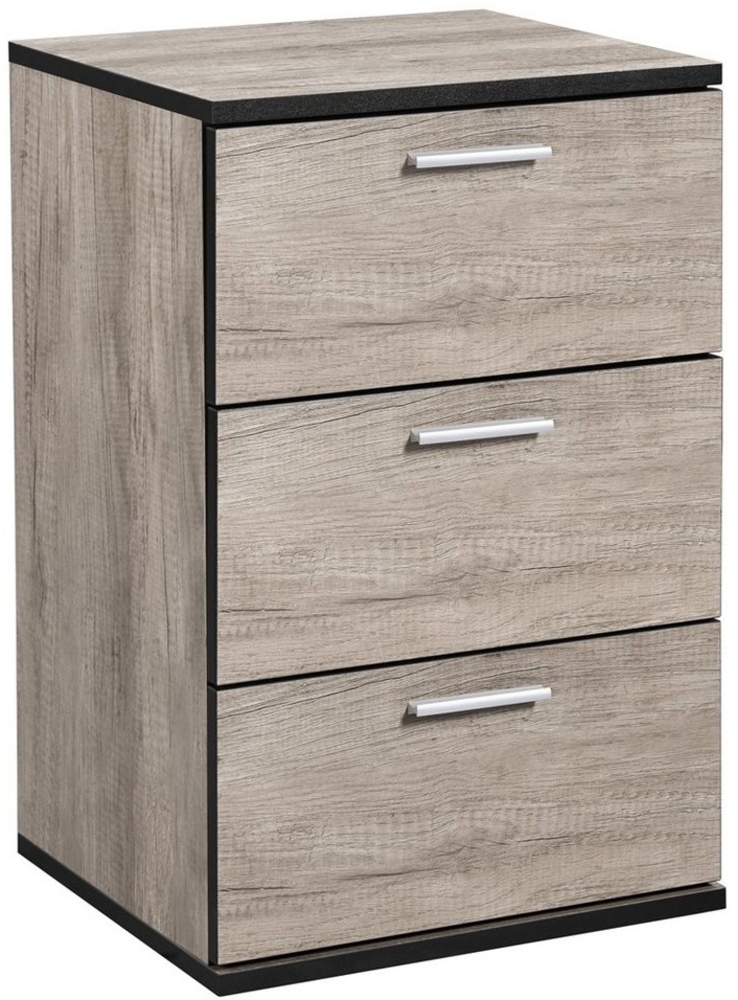 Yaheetech Nachtschrank 3 Schubladen, 59cm hoch Bild 1