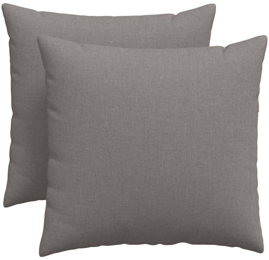 vidaXL Sofakissen 2 Stück Taupe 50 x 50 cm Stoff 42013960 Bild 1