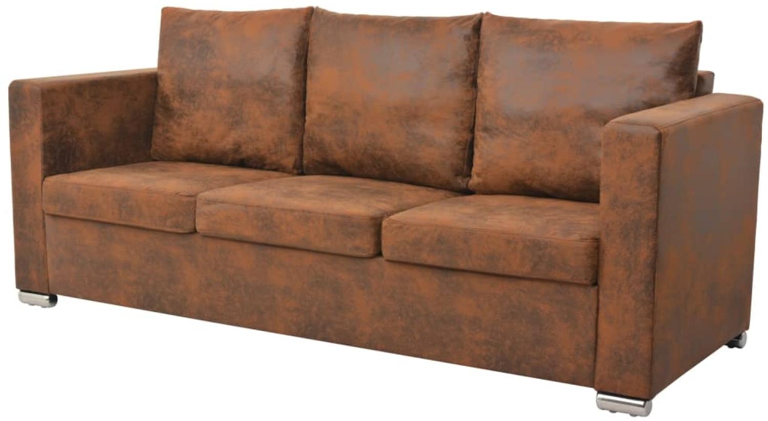vidaXL Sofagarnitur 3-tlg. Künstliches Wildleder 274886 Bild 1