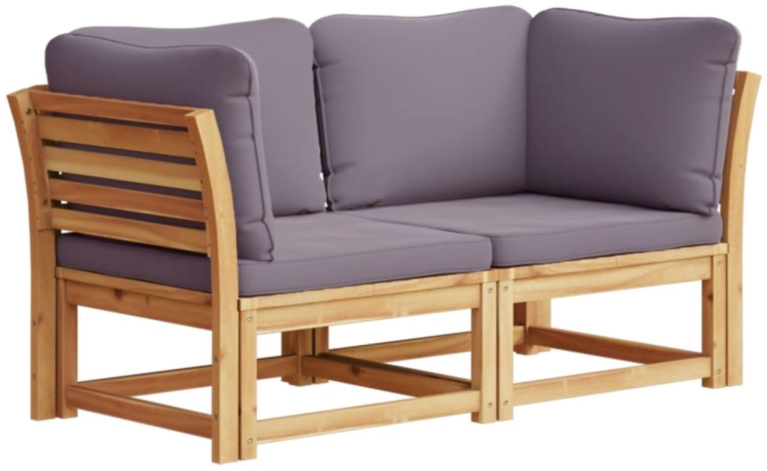 vidaXL Gartensofa mit Kissen 2-Sitzer Massivholz Akazie 3214313 Bild 1