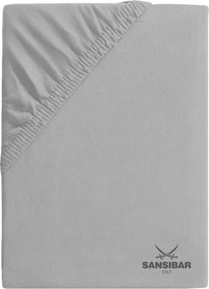 Sansibar Sylt Spannbettlaken Spannbettlaken SANSIBAR Jersey BL 180x200 cm grau Spannbetttuch Bild 1