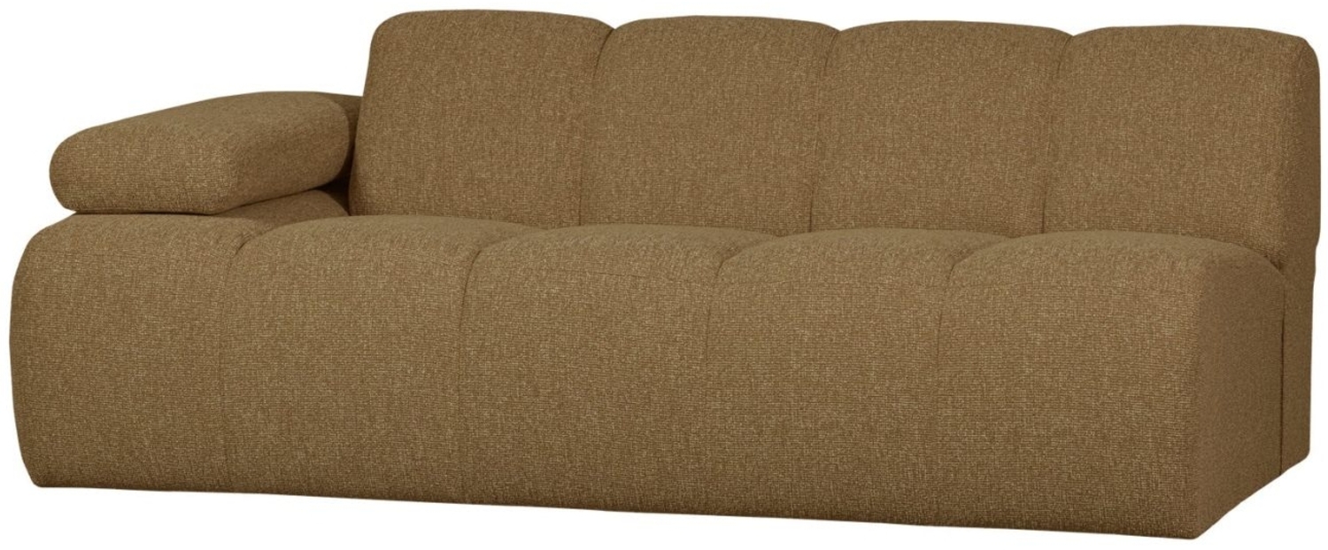 Modulsofa Mojo Boucle 2er Arm-Links, Gelb/Braun Bild 1