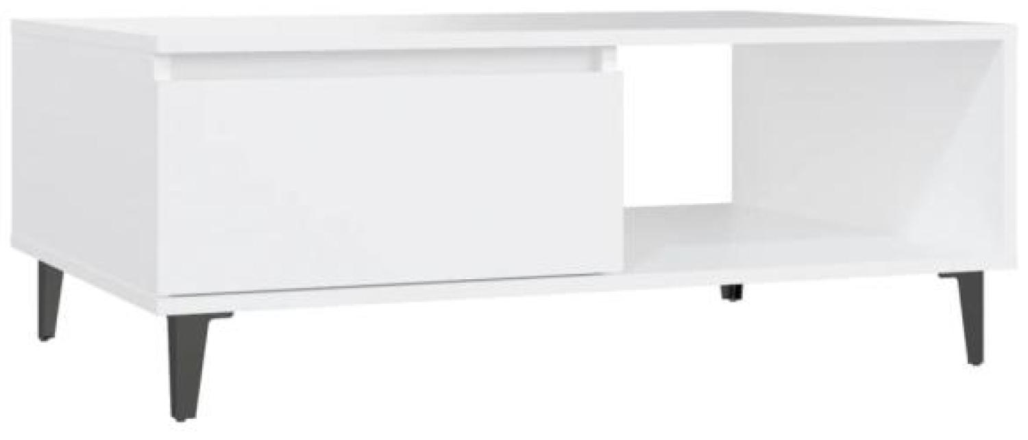 vidaXL Couchtisch Weiß 90 x 60 x 35 cm Spanplatte [806004] Bild 1