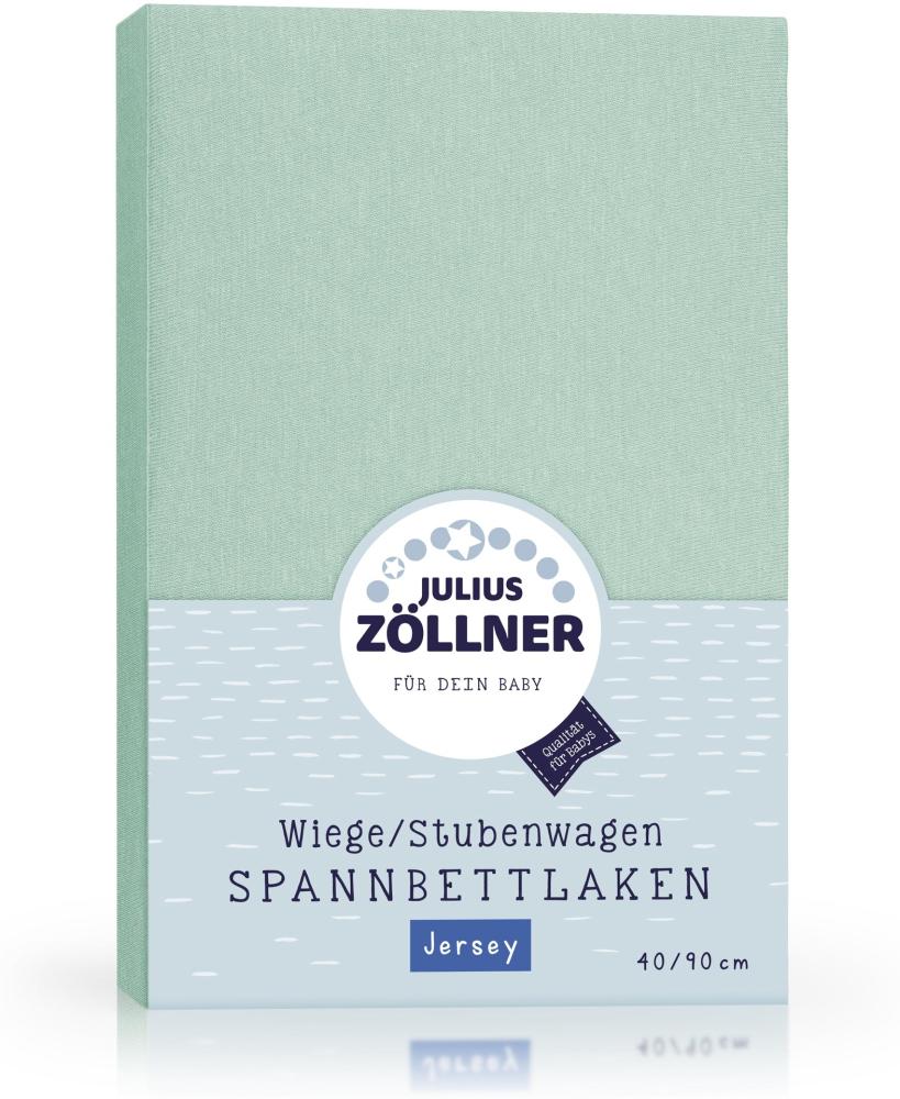 Jersey Spannbettlaken für Wiegen & Stubenwagenmatratzen 90x 40 cm, Salbei Bild 1