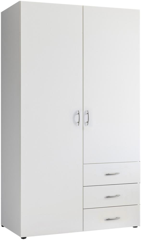 Kleiderschrank >Harry< ((BxHxT) 100x176x52 cm) in Weiß - 100x176x52cm (BxHxT) Bild 1