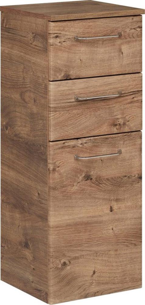 Saphir Unterschrank Quickset Badschrank mit 1 Tür und 2 Schubladen, 35 cm breit Badezimmer-Unterschrank inkl. Türdämpfer, Griffe in Chrom Glanz Bild 1